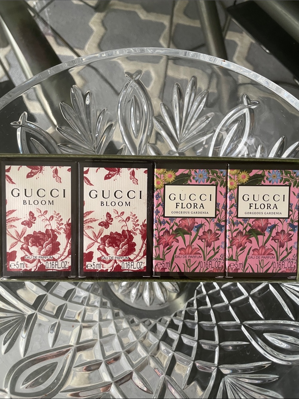 Gucci Bloom & Gucci Flora Mini Set — Pink Floral Boxes